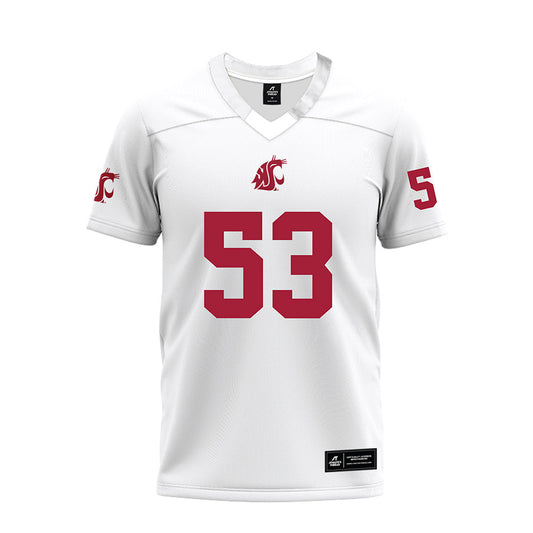 WSU - NCAA Football : Soni Finau - White Premium Football Jersey-0