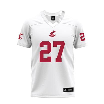 WSU - NCAA Football : Hudson Cedarland - White Premium Football Jersey