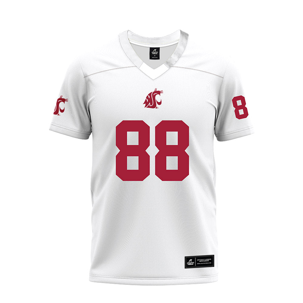 WSU - NCAA Football : Mackenzie Alleyne - White Premium Football Jersey-0