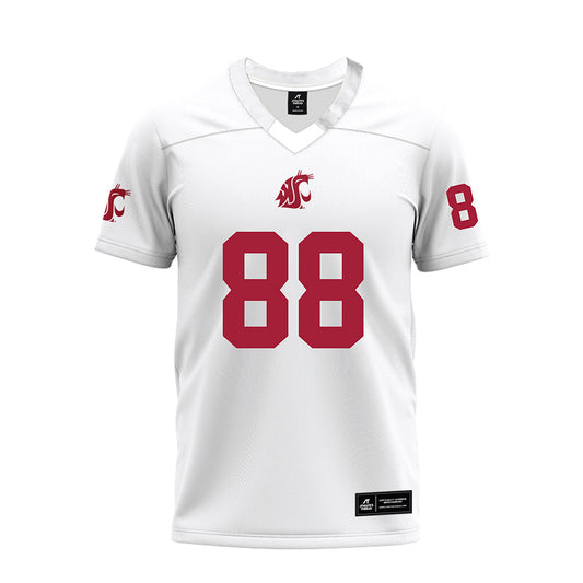 WSU - NCAA Football : Mackenzie Alleyne - White Premium Football Jersey-0