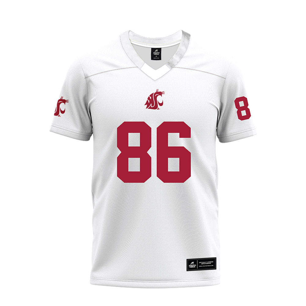 WSU - NCAA Football : Beau Baker - White Premium Football Jersey-0