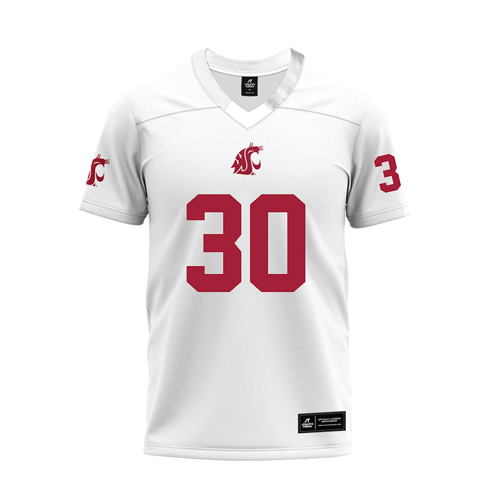WSU - NCAA Football : Dylan Paine - White Premium Football Jersey-0