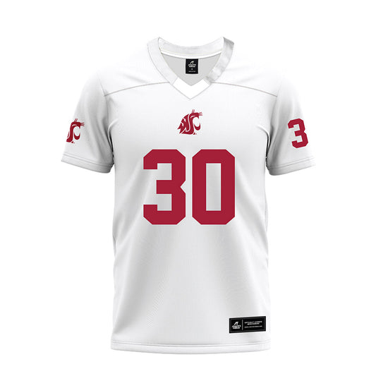 WSU - NCAA Football : Dylan Paine - White Premium Football Jersey-0