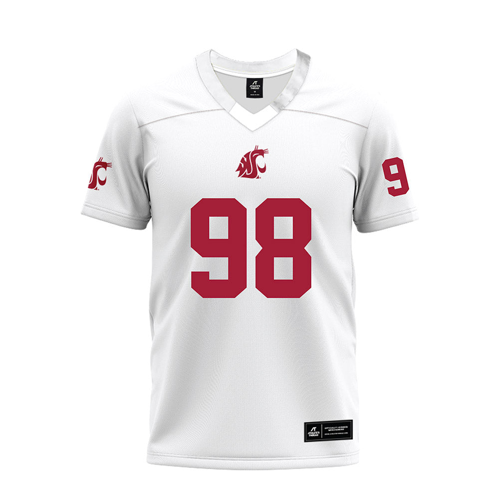 WSU - NCAA Football : Ryan Harris - White Premium Football Jersey-0