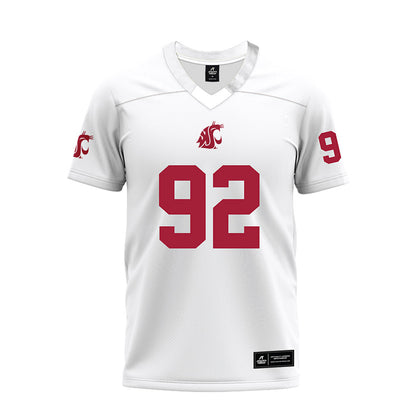 WSU - NCAA Football : Darrion Dalton - White Premium Football Jersey-0