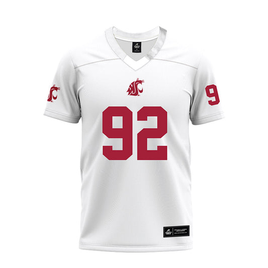 WSU - NCAA Football : Darrion Dalton - White Premium Football Jersey-0