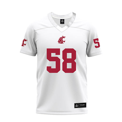 WSU - NCAA Football : Jackson Cowgill - White Premium Football Jersey