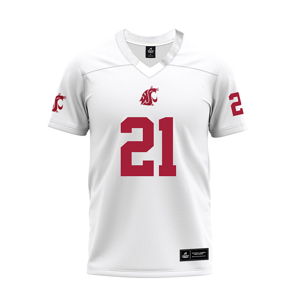 WSU - NCAA Football : Carter Pabst - White Premium Football Jersey-0