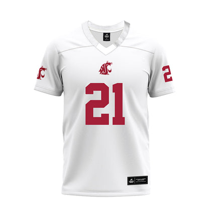 WSU - NCAA Football : Carter Pabst - White Premium Football Jersey-0