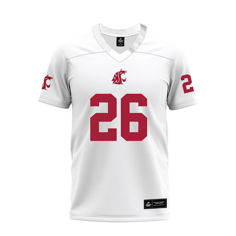 WSU - NCAA Football : Tyrone Cotton lll - White Premium Football Jersey-0