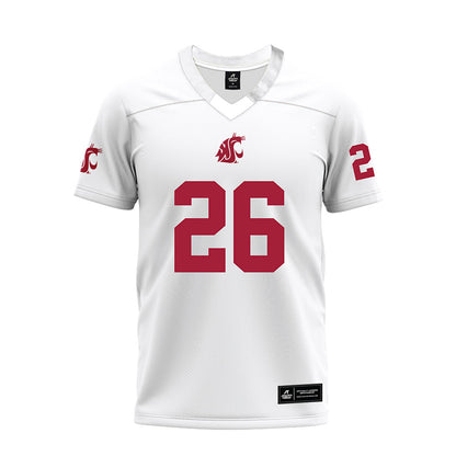 WSU - NCAA Football : Tyrone Cotton lll - White Premium Football Jersey-0