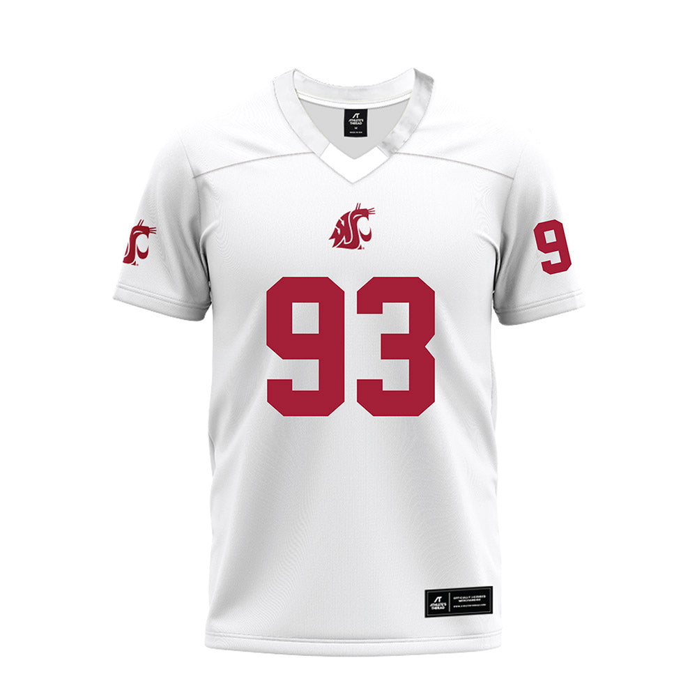 WSU - NCAA Football : Jack Janikowski - White Premium Football Jersey-0
