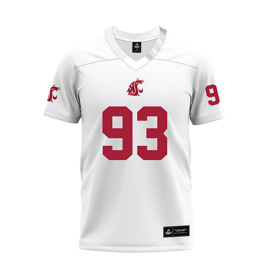 WSU - NCAA Football : Jack Janikowski - White Premium Football Jersey-0