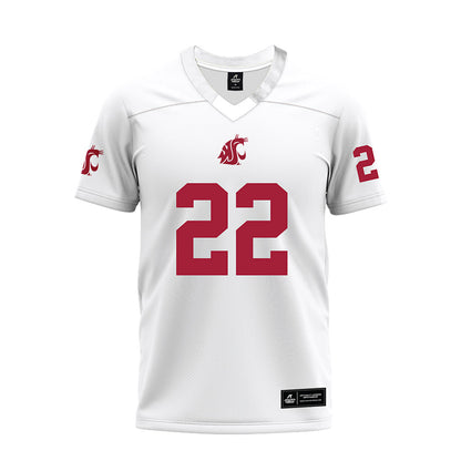 WSU - NCAA Football : Trillion Sorrell - White Premium Football Jersey-0