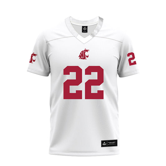 WSU - NCAA Football : Trillion Sorrell - White Premium Football Jersey-0