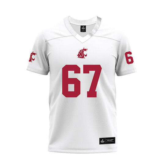 WSU - NCAA Football : Jonny Lester - White Premium Football Jersey-0