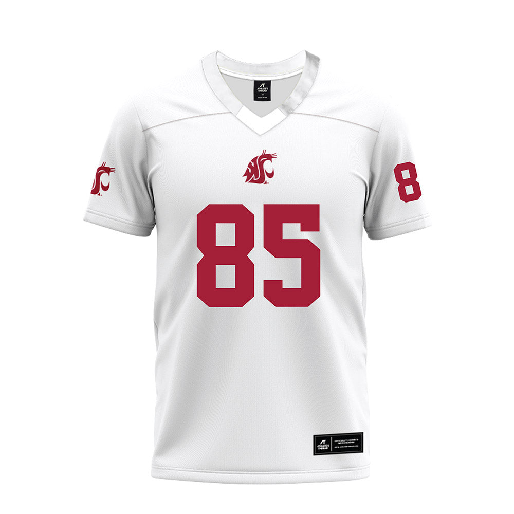WSU - NCAA Football : Kaden Harken - White Premium Football Jersey-0