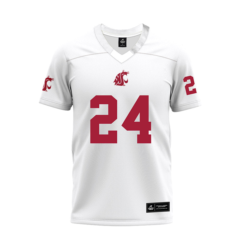 WSU - NCAA Football : Sullivan Schlimgen - White Premium Football Jersey-0