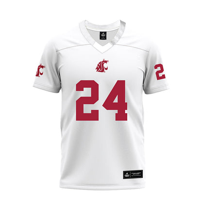 WSU - NCAA Football : Sullivan Schlimgen - White Premium Football Jersey-0