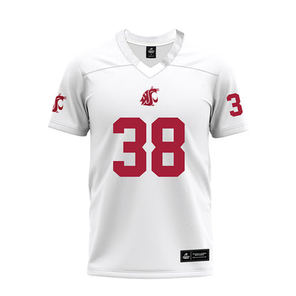 WSU - NCAA Football : Jack Stevens - White Premium Football Jersey-0