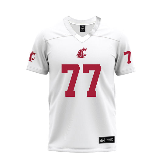 WSU - NCAA Football : Nick Bakken - White Premium Football Jersey-0