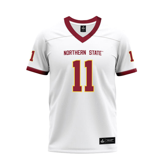 NSU - NCAA Football : Kiyon Johnston - White Premium Football Jersey-0