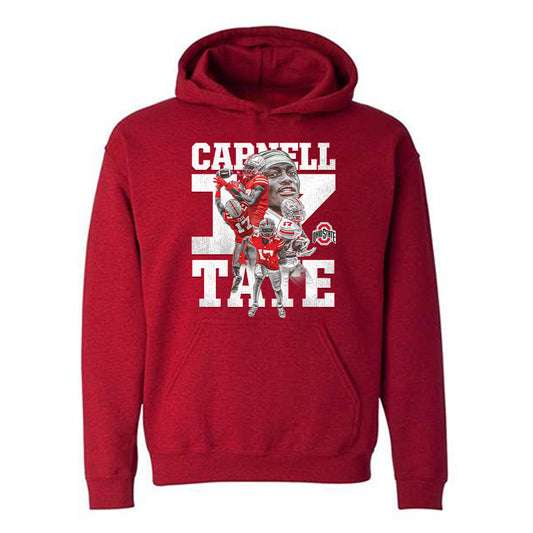 Ohio State - NCAA Football : Carnell Tate - Hooded Sweatshirt Player Collage