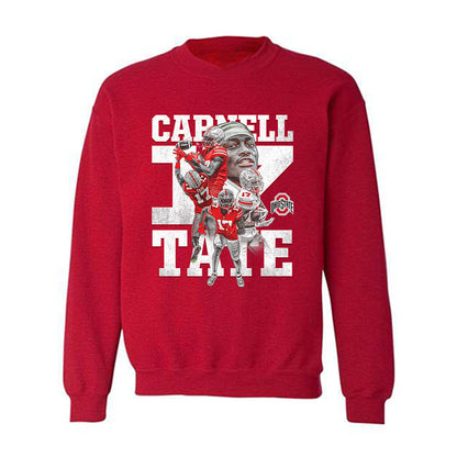Ohio State - NCAA Football : Carnell Tate - Crewneck Sweatshirt Player Collage