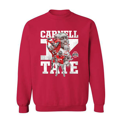 Ohio State - NCAA Football : Carnell Tate - Crewneck Sweatshirt Player Collage