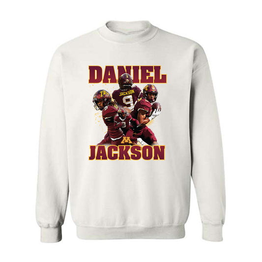 Minnesota - NCAA Football : Daniel Jackson - Player Collage Crewneck Sweatshirt