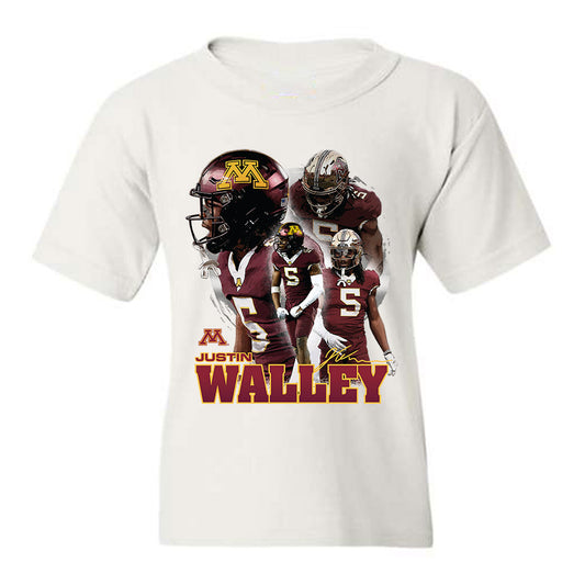 Minnesota - NCAA Football : Justin Walley - Player Collage Youth T-Shirt