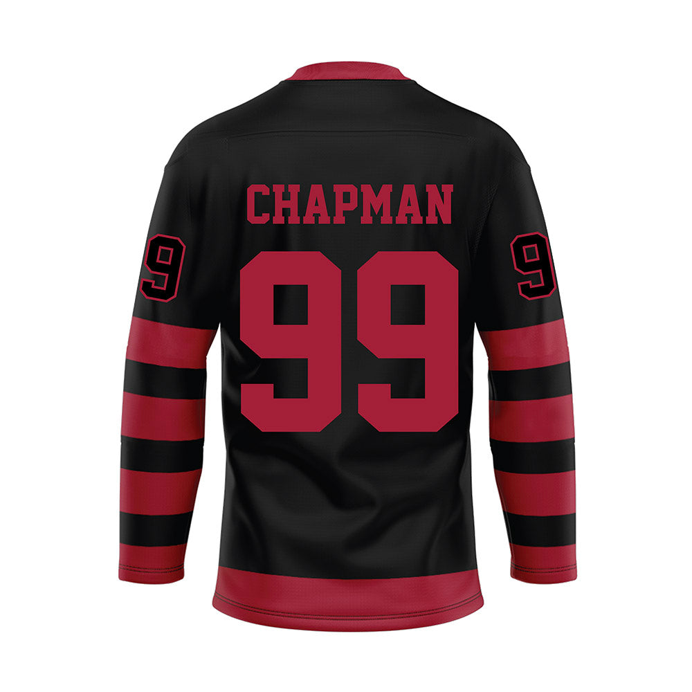 Alabama - NCAA Football : Josh Chapman - Black Hockey Jersey-1