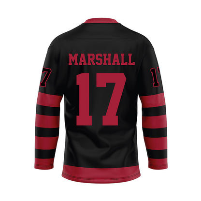 Alabama - Football Alumni : Trezmen Marshall - Black Hockey Jersey