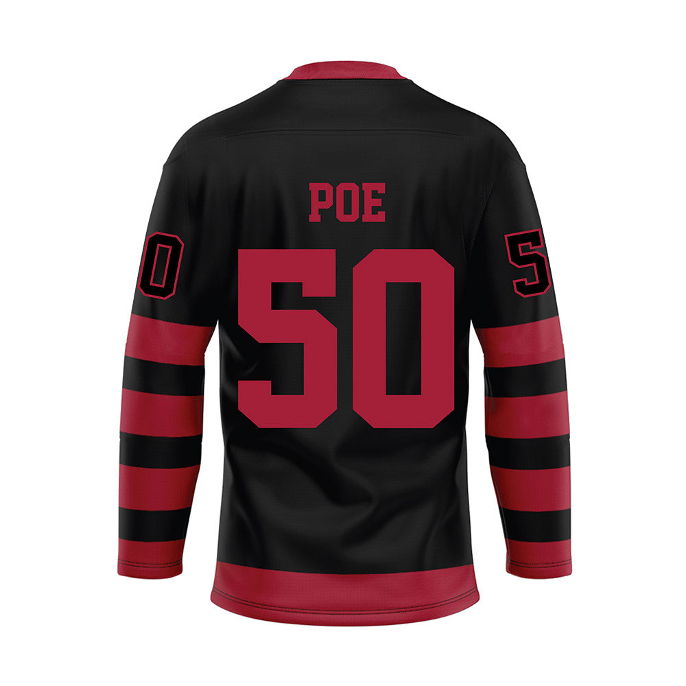 Alabama - NCAA Football : Casey Poe - Black Hockey Jersey