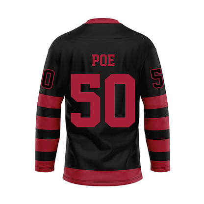 Alabama - NCAA Football : Casey Poe - Black Hockey Jersey