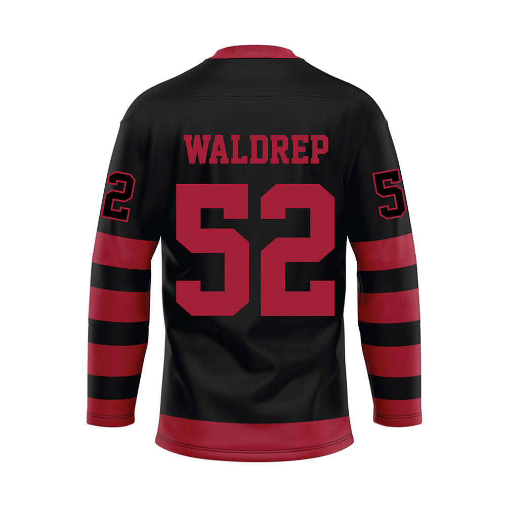Alabama - NCAA Football : Mal Waldrep - Black Hockey Jersey-1