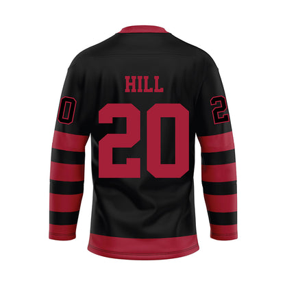 Alabama - NCAA Football : Daniel Hill - Black Hockey Jersey