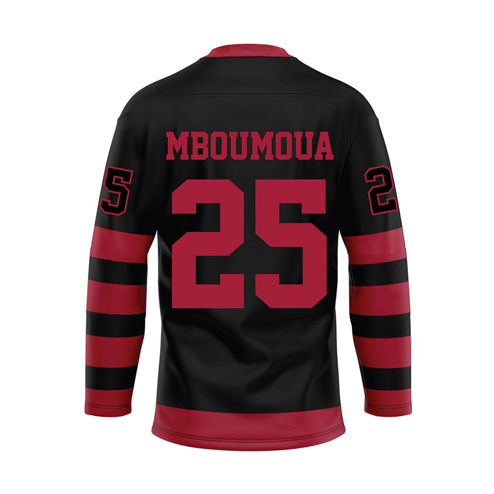 Alabama - NCAA Football : Steve Mboumoua - Black Hockey Jersey-1