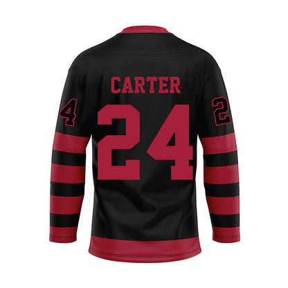 Alabama - NCAA Football : Noah Carter - Black Hockey Jersey