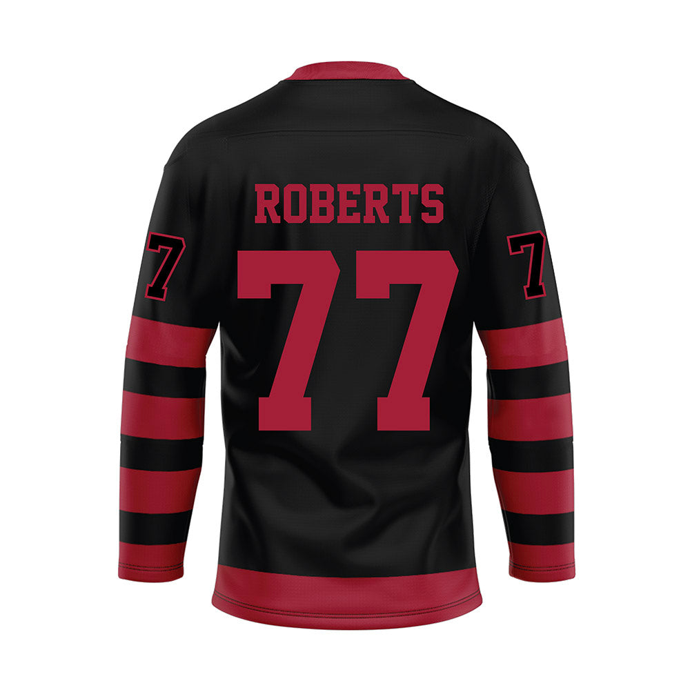 Alabama - NCAA Football : Jaeden Roberts - Black Hockey Jersey