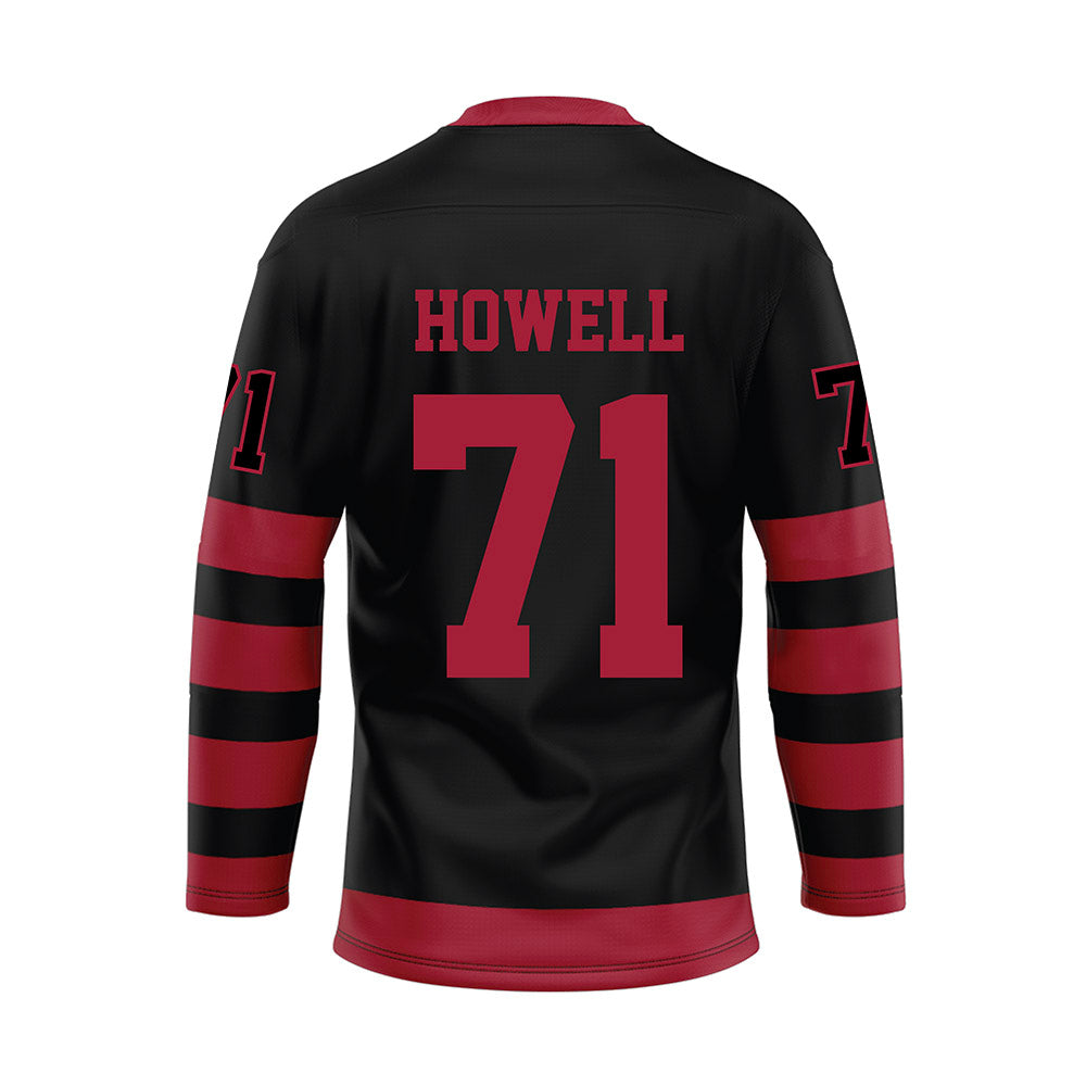 Alabama - NCAA Football : Jackson Howell - Black Hockey Jersey