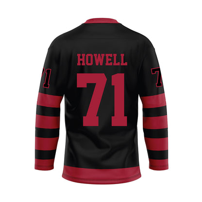 Alabama - NCAA Football : Jackson Howell - Black Hockey Jersey