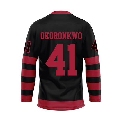 Alabama - NCAA Football : Justin Okoronkwo - Black Hockey Jersey