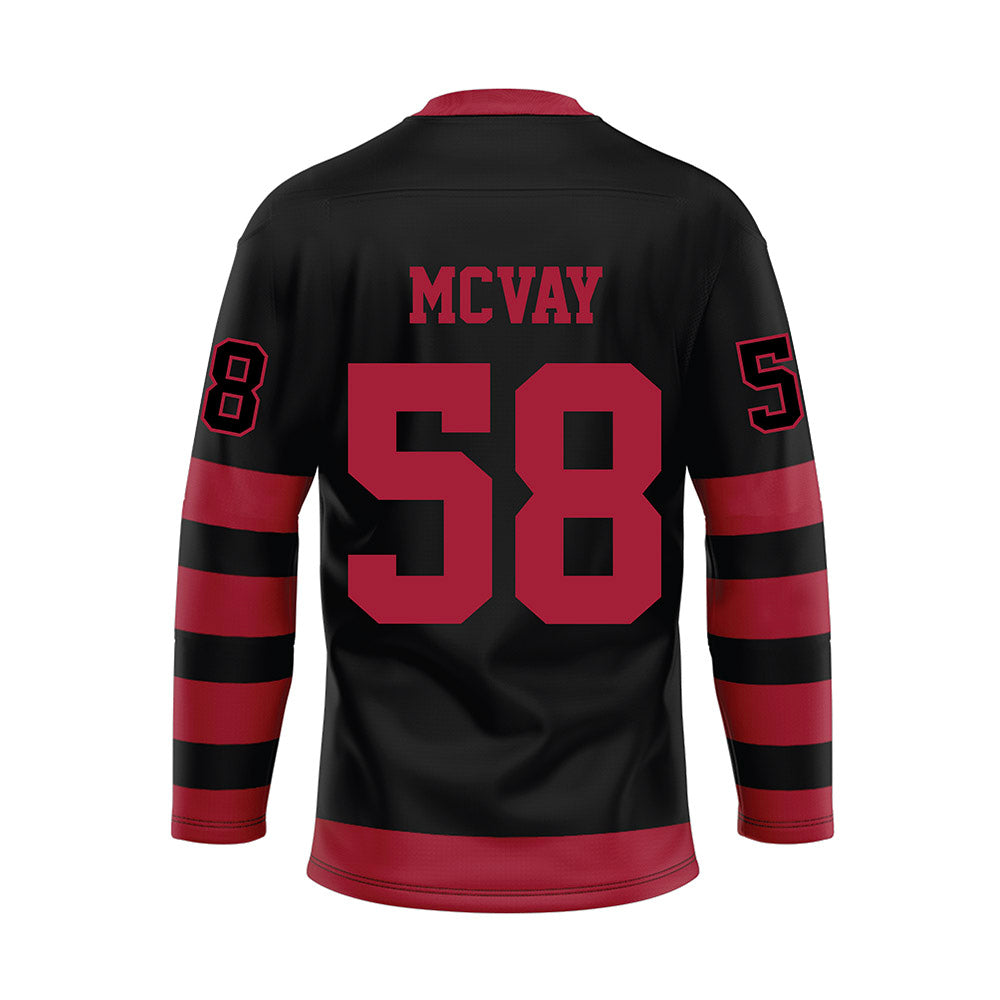 Alabama - NCAA Football : Miles McVay - Black Hockey Jersey