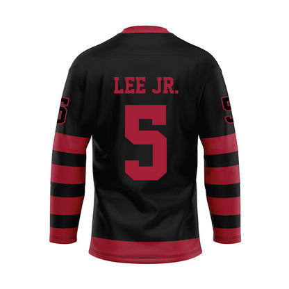 Alabama - NCAA Football : Dijon Lee - Black Hockey Jersey-1
