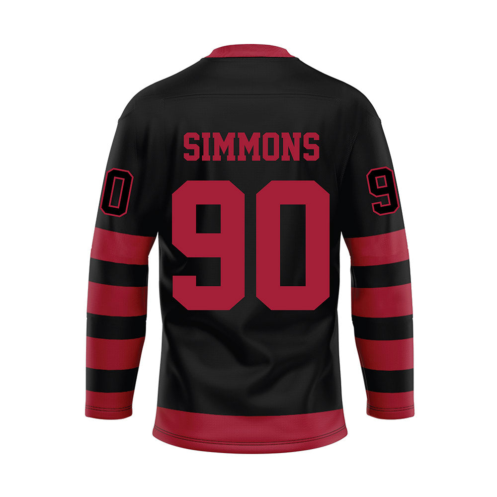 Alabama - NCAA Football : London Simmons - Black Hockey Jersey-1