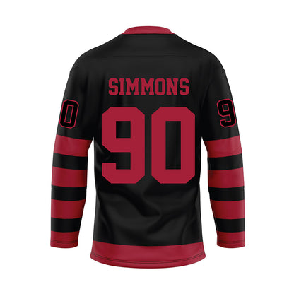 Alabama - NCAA Football : London Simmons - Black Hockey Jersey-1