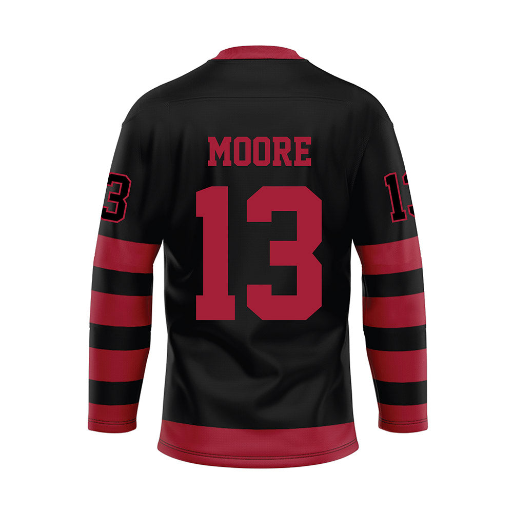 Alabama - NCAA Football : Malachi Moore - Black Hockey Jersey