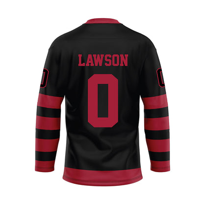 Alabama - NCAA Football : Deontae Lawson - Black Hockey Jersey