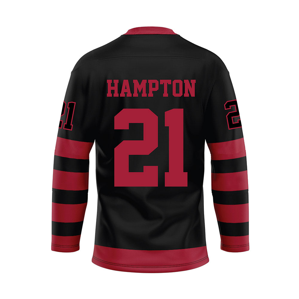 Alabama - NCAA Football : Bubba Hampton - Black Hockey Jersey